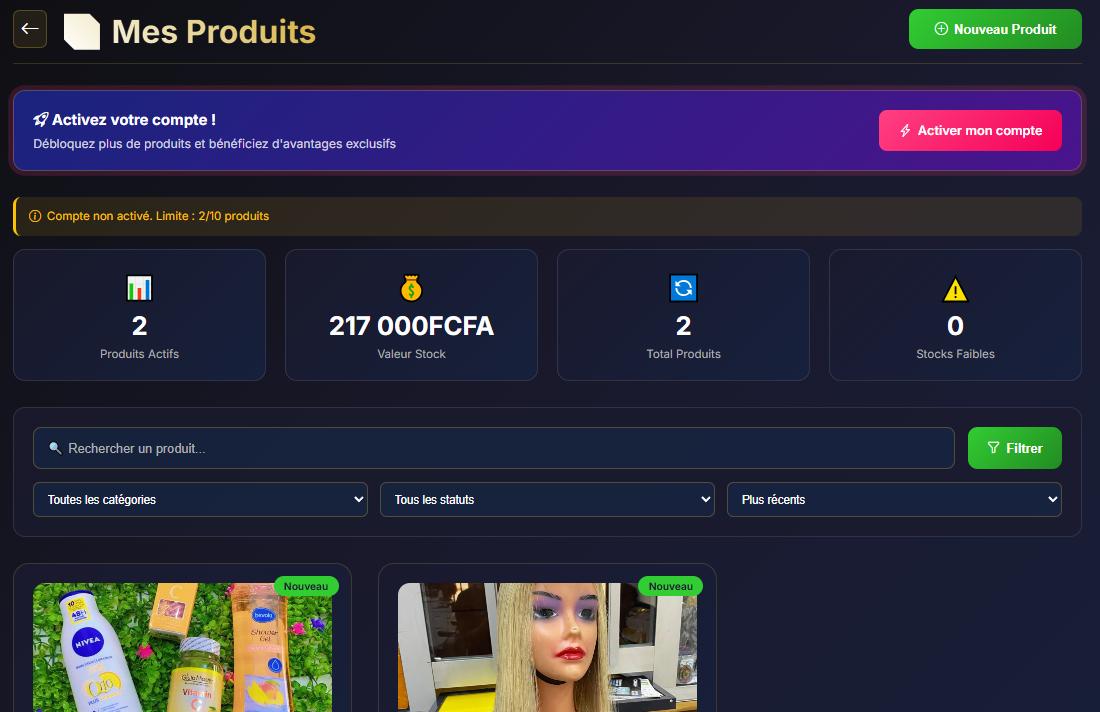 Tableau de bord analytique