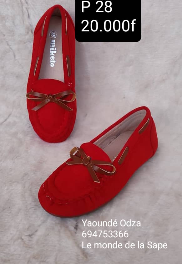 Mocassins velours rouge 