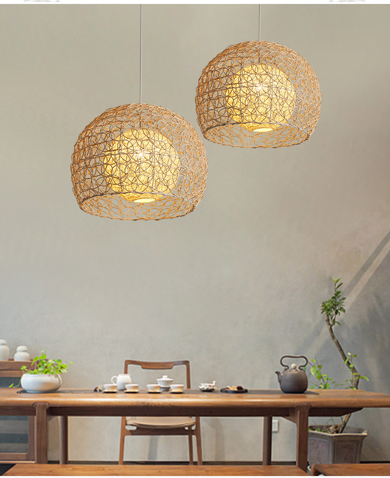Lustre en rotin