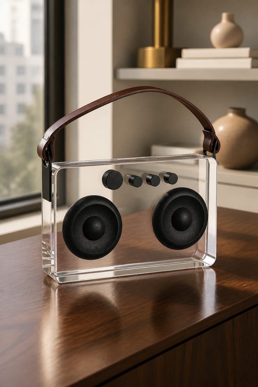 Radio décorative de luxe en cristal 
