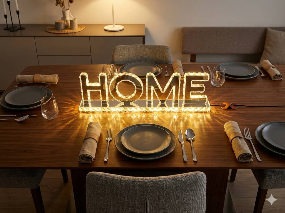 HOME et LOVE lumineux