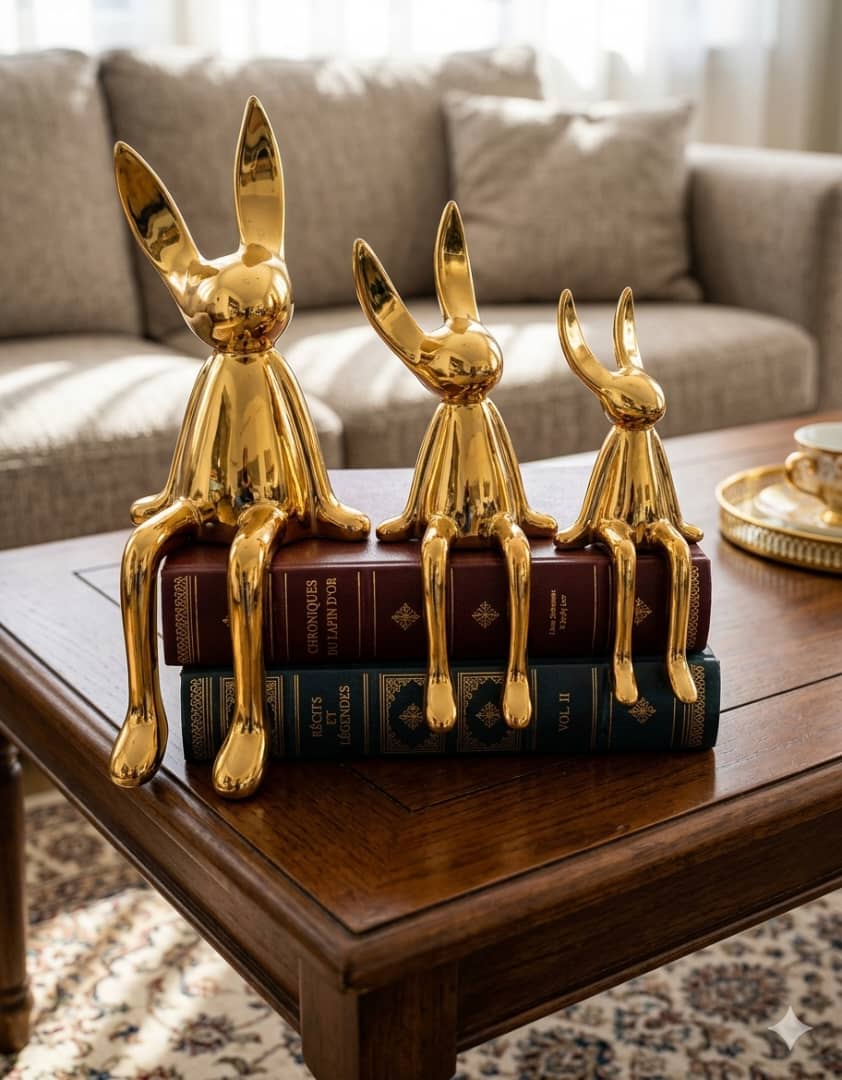 Trio lapin effet miroir