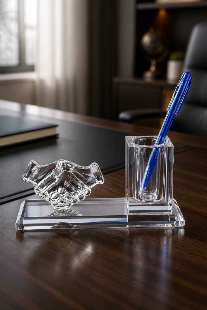 Porte stylo en verre